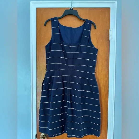 The Limited Navy and Cream Striped Midi Dress - Picture 3 of 6